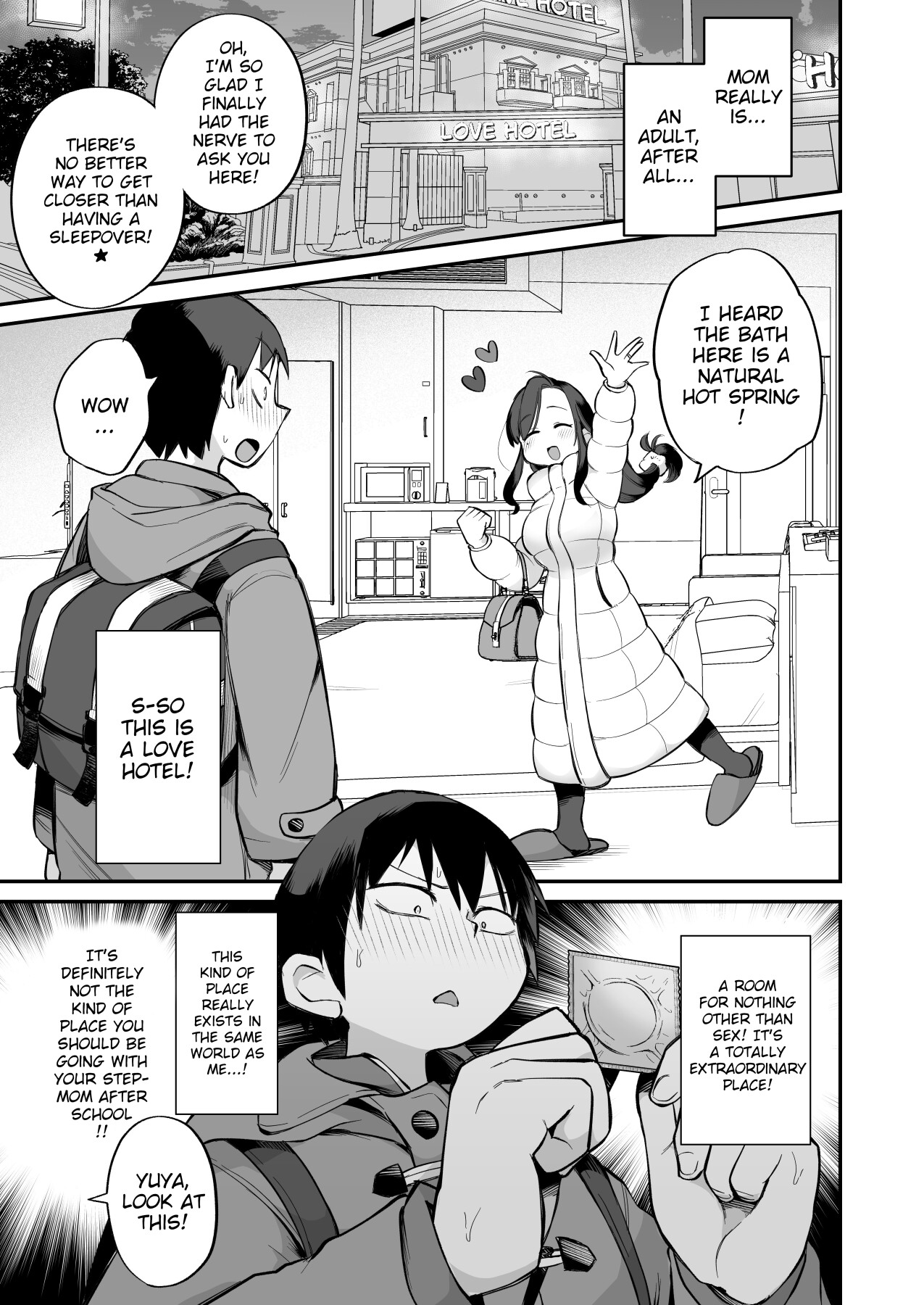 Hentai Manga Comic-Watching Porn with my Pushy Stepmom ~The Love Hotel~-Read-8